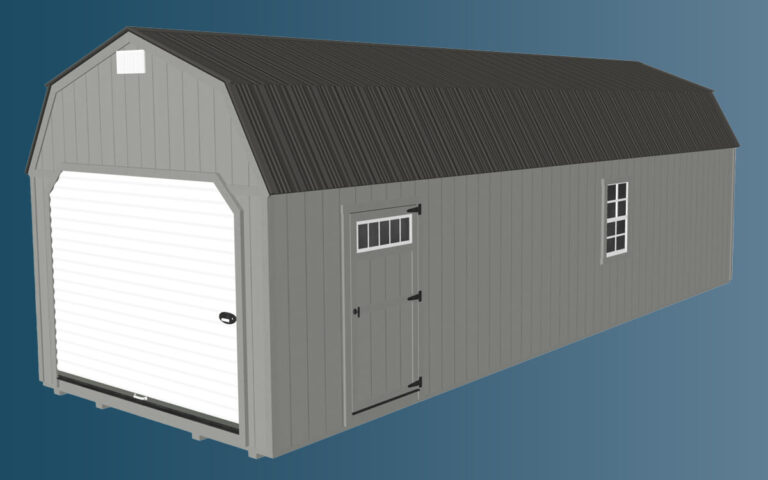 Graphic of lofted garage