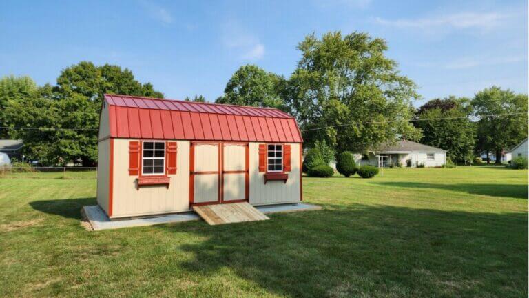 Side of outdoor shed