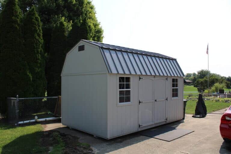 Side of outdoor shed