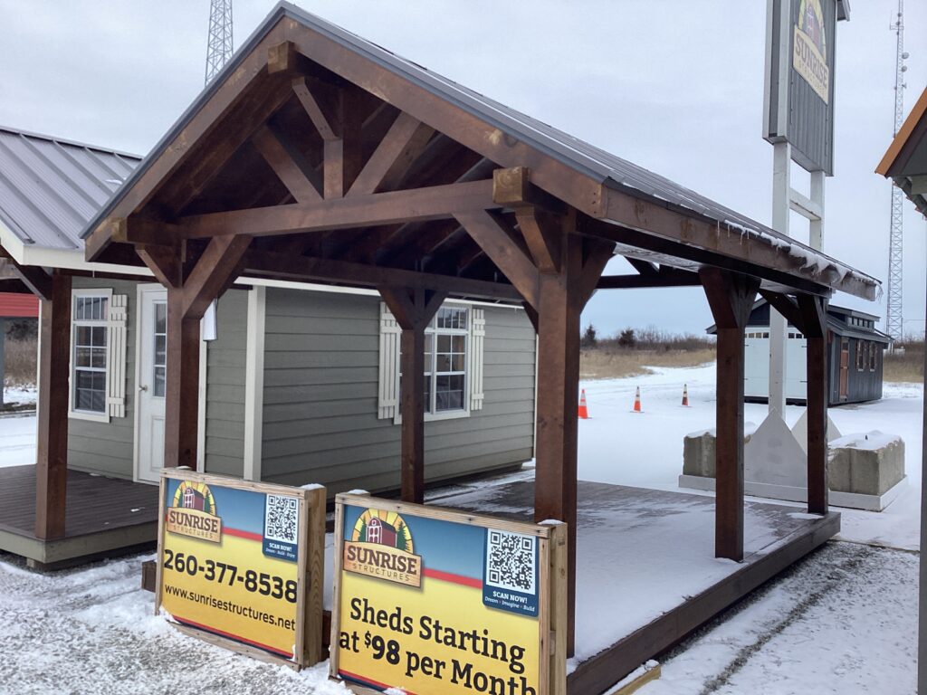 Rustic Pavilion: 10' x 16'