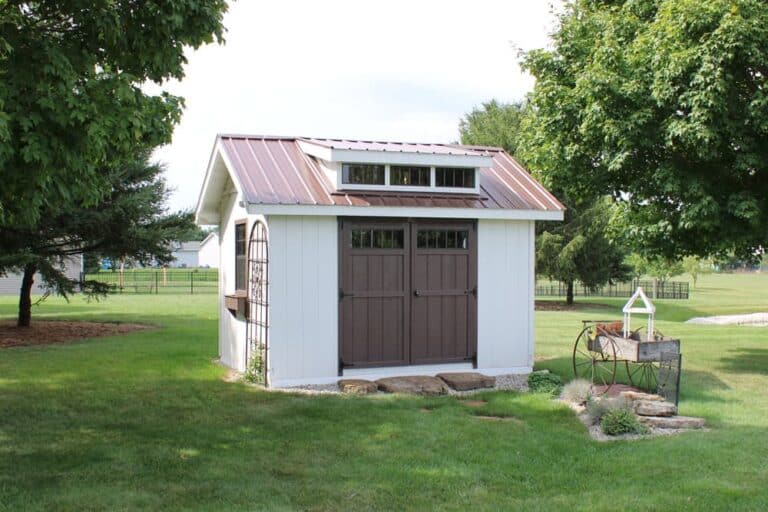 Backyard garden shed