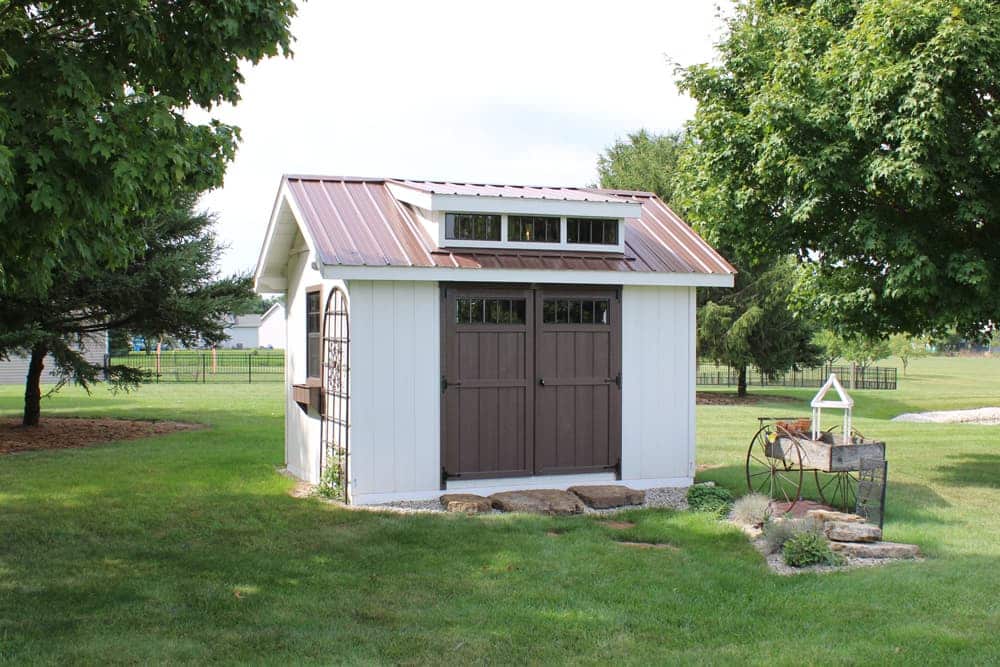 Backyard garden shed