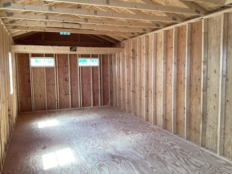 Shed interior