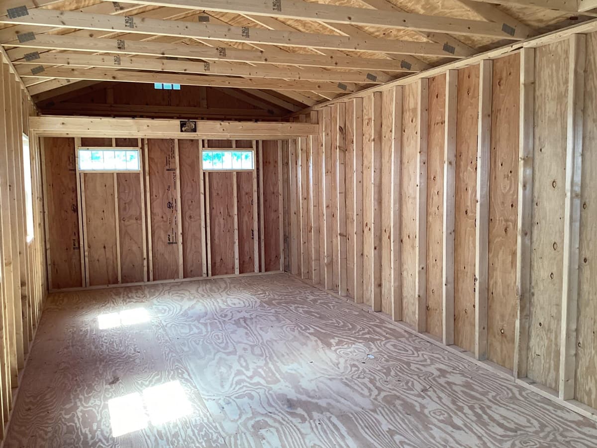 Shed interior