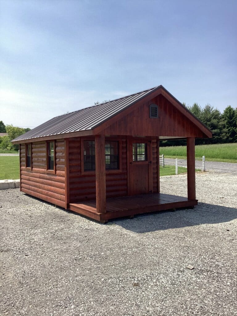 Gable Cabin Elite Log: 12' x 22'