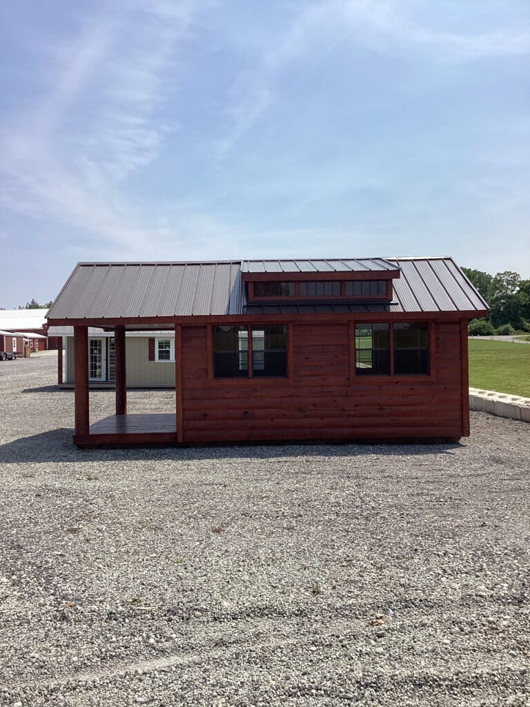 Gable Cabin Elite Log: 12' x 22'