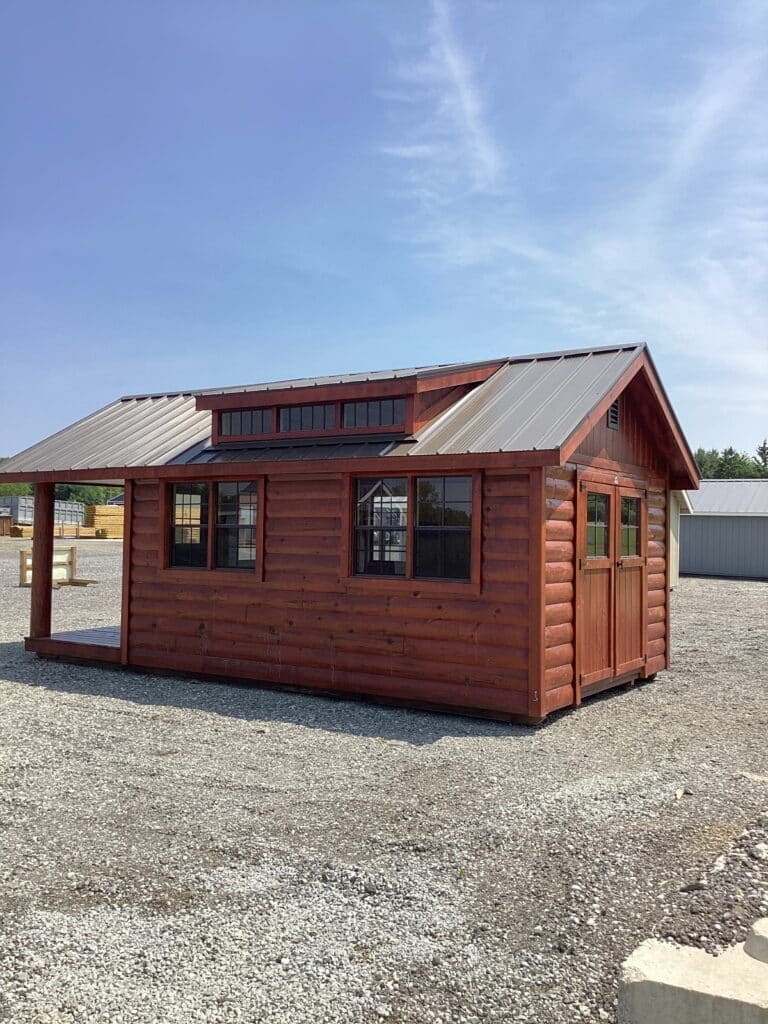 Gable Cabin Elite Log: 12' x 22'